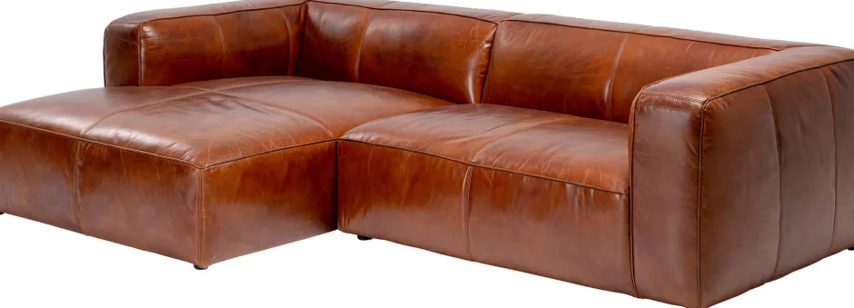 Online Hoekbank Cubetto Leather Brown 170x270cm Kasten|Tuinmeubelen