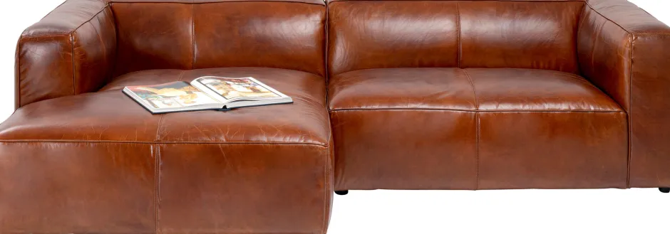 Online Hoekbank Cubetto Leather Brown 170x270cm Kasten|Tuinmeubelen