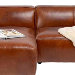 Online Hoekbank Cubetto Leather Brown 170x270cm Kasten|Tuinmeubelen