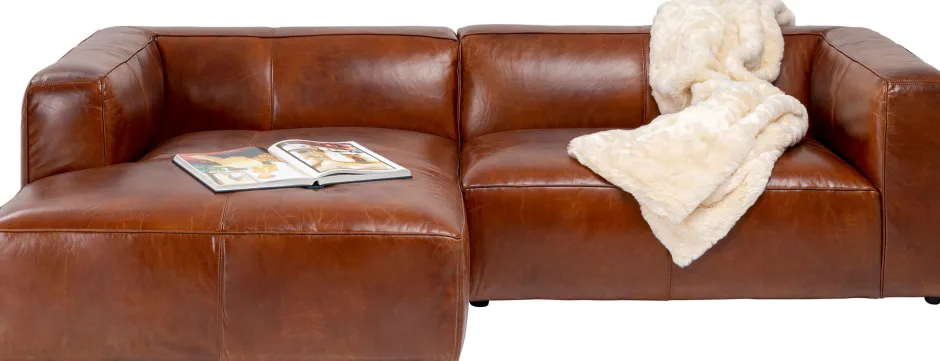 Online Hoekbank Cubetto Leather Brown 170x270cm Kasten|Tuinmeubelen
