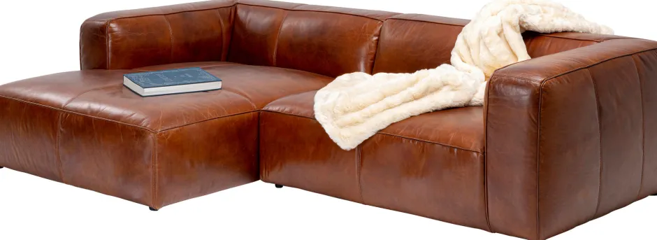 Online Hoekbank Cubetto Leather Brown 170x270cm Kasten|Tuinmeubelen