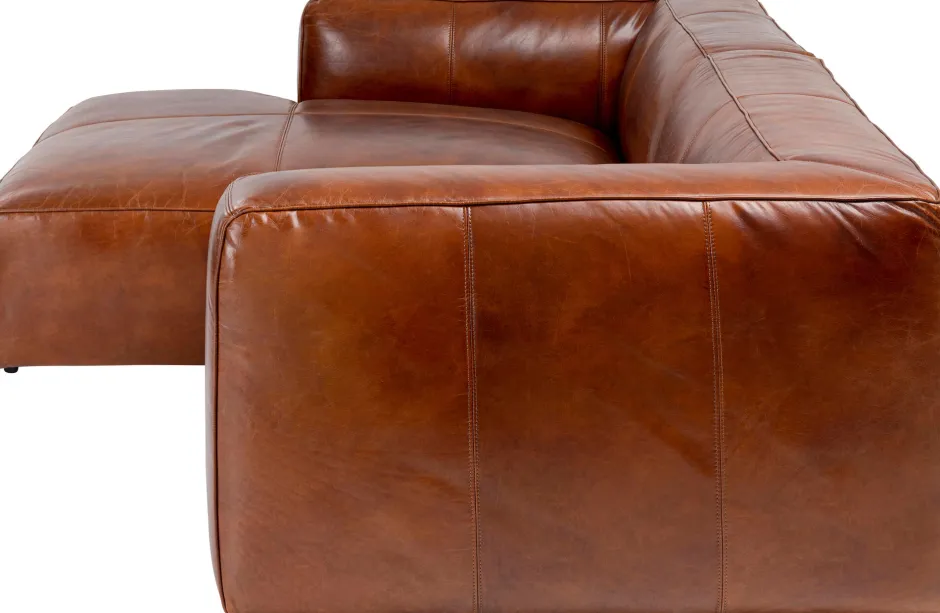Online Hoekbank Cubetto Leather Brown 170x270cm Kasten|Tuinmeubelen