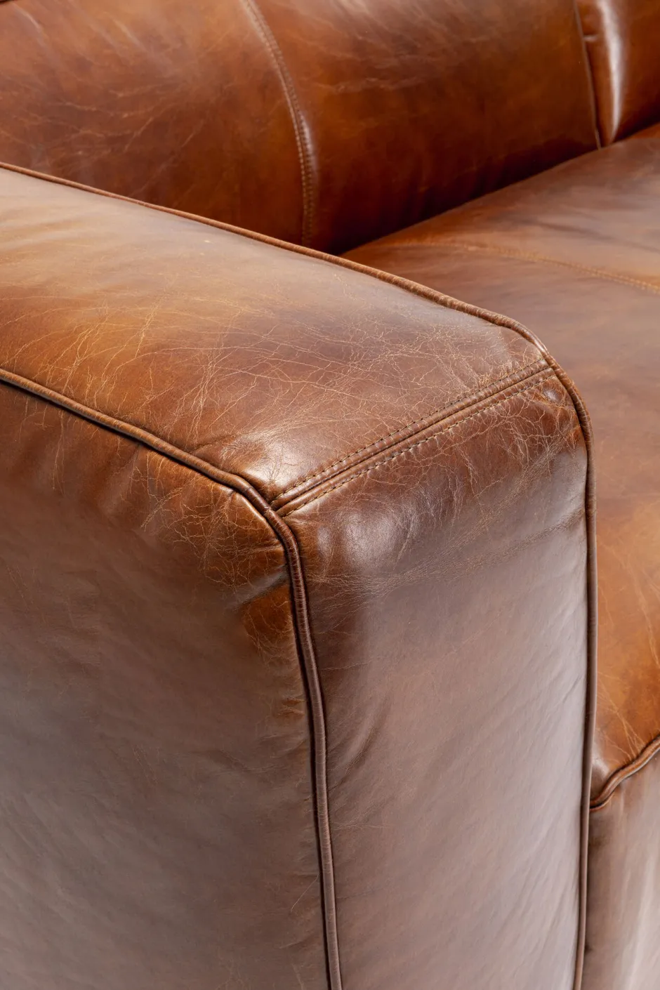 Online Hoekbank Cubetto Leather Brown 170x270cm Kasten|Tuinmeubelen