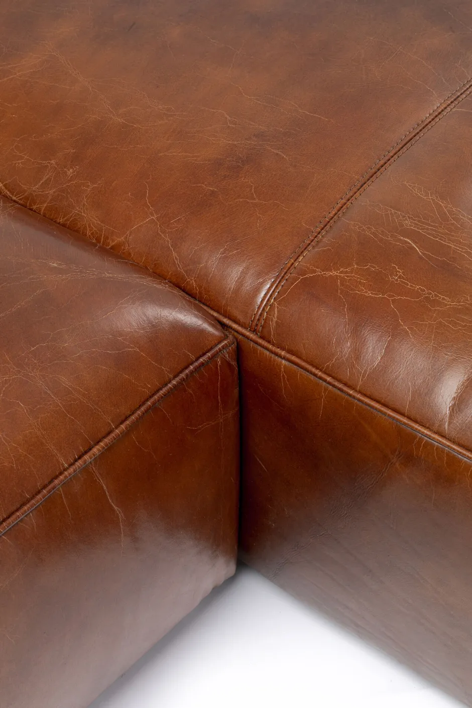 Online Hoekbank Cubetto Leather Brown 170x270cm Kasten|Tuinmeubelen