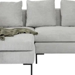 Shop Hoekbank Gianni Cord Grijs Links Kasten|Banken
