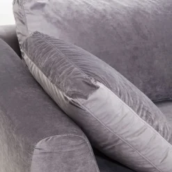 Best Hoekbank Gianni Fluweel Grijs Rechts Zwart Kasten