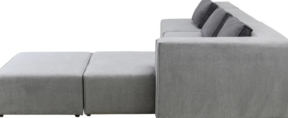 Flash Sale Hoekbank Infinity Atlanta Grijs 357cm Kasten|Tuinmeubelen