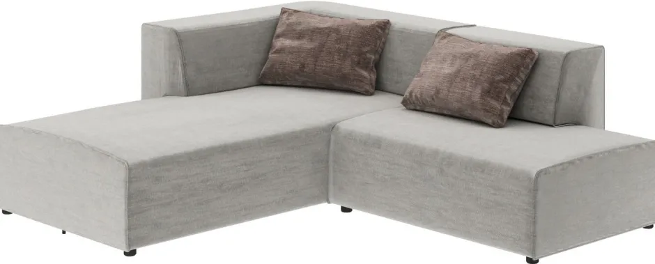 Fashion Hoekbank Infinity Boston Grijs 237cm Kasten|Banken