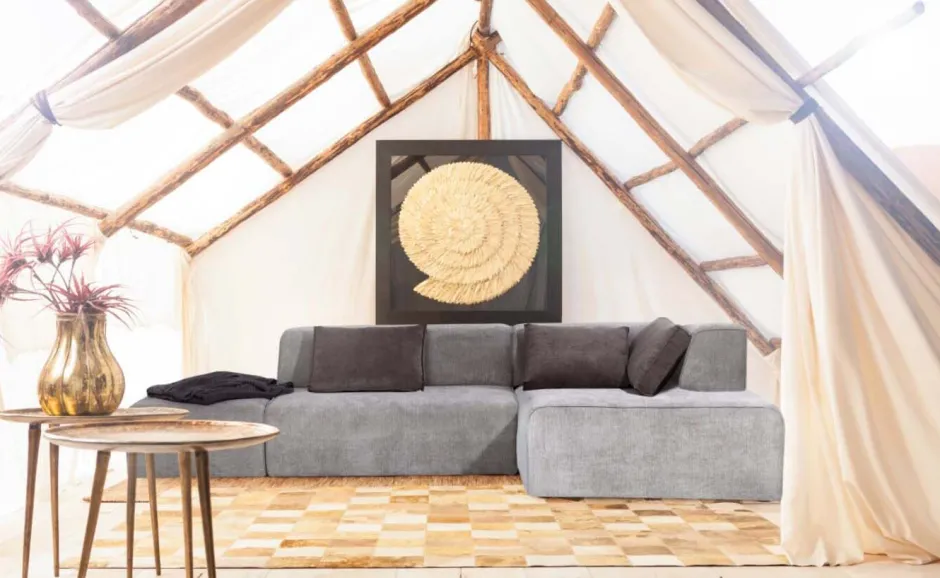 Discount Hoekbank Infinity Ottomane Grijs Rechts Kasten|Tuinmeubelen