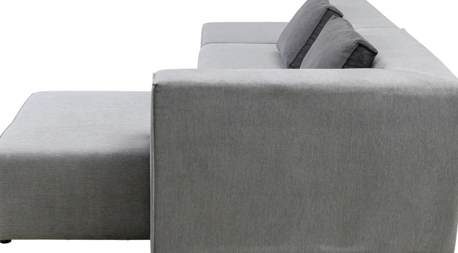 Discount Hoekbank Infinity Ottomane Grijs Rechts Kasten|Tuinmeubelen