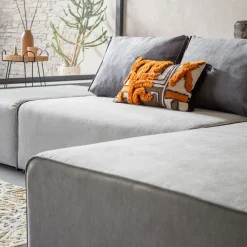 Discount Hoekbank Infinity Ottomane Grijs Rechts Kasten|Tuinmeubelen