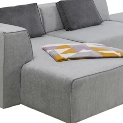 Outlet Hoekbank Infinity Ottomane Grijs Links Kasten|Tuinmeubelen
