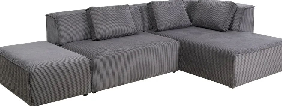 Best Sale Hoekbank Infinity Ottomane Cord Grey Right Kasten|Tuinmeubelen