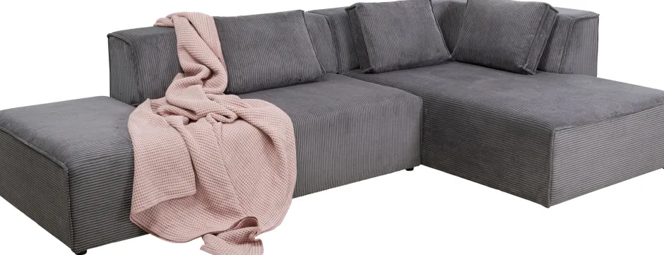 Best Sale Hoekbank Infinity Ottomane Cord Grey Right Kasten|Tuinmeubelen