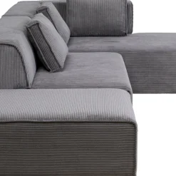 Best Sale Hoekbank Infinity Ottomane Cord Grey Right Kasten|Tuinmeubelen
