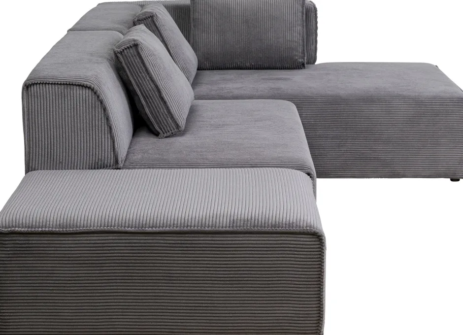 Best Sale Hoekbank Infinity Ottomane Cord Grey Right Kasten|Tuinmeubelen