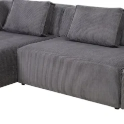 Online Hoekbank Infinity Ottomane Cord Grey Left Kasten|Tuinmeubelen