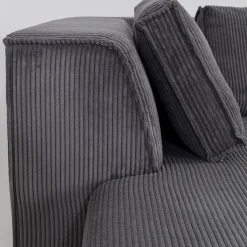 Online Hoekbank Infinity Ottomane Cord Grey Left Kasten|Tuinmeubelen