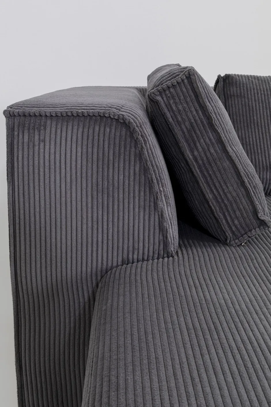 Online Hoekbank Infinity Ottomane Cord Grey Left Kasten|Tuinmeubelen