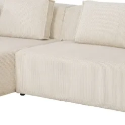 Flash Sale Hoekbank Infinity Ottomane Cord Cream Left Kasten|Tuinmeubelen