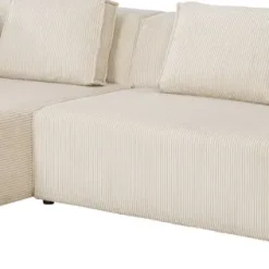 Flash Sale Hoekbank Infinity Ottomane Cord Cream Left Kasten|Tuinmeubelen