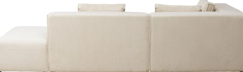 Flash Sale Hoekbank Infinity Ottomane Cord Cream Left Kasten|Tuinmeubelen