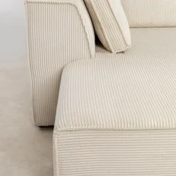 Flash Sale Hoekbank Infinity Ottomane Cord Cream Left Kasten|Tuinmeubelen
