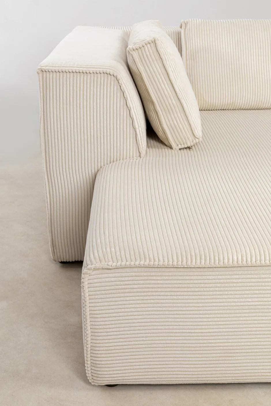 Flash Sale Hoekbank Infinity Ottomane Cord Cream Left Kasten|Tuinmeubelen