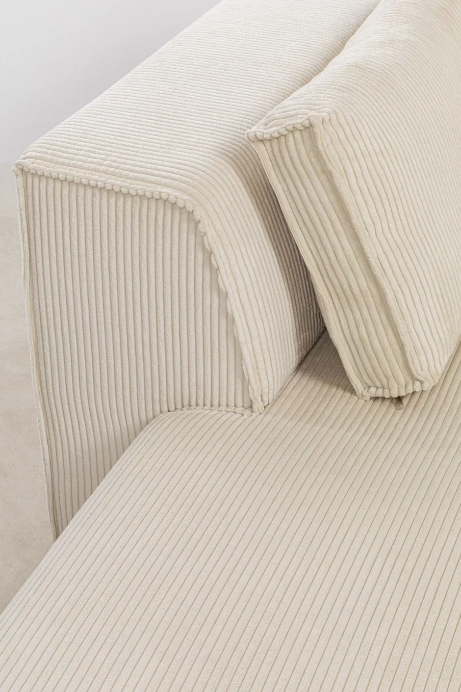 Flash Sale Hoekbank Infinity Ottomane Cord Cream Left Kasten|Tuinmeubelen