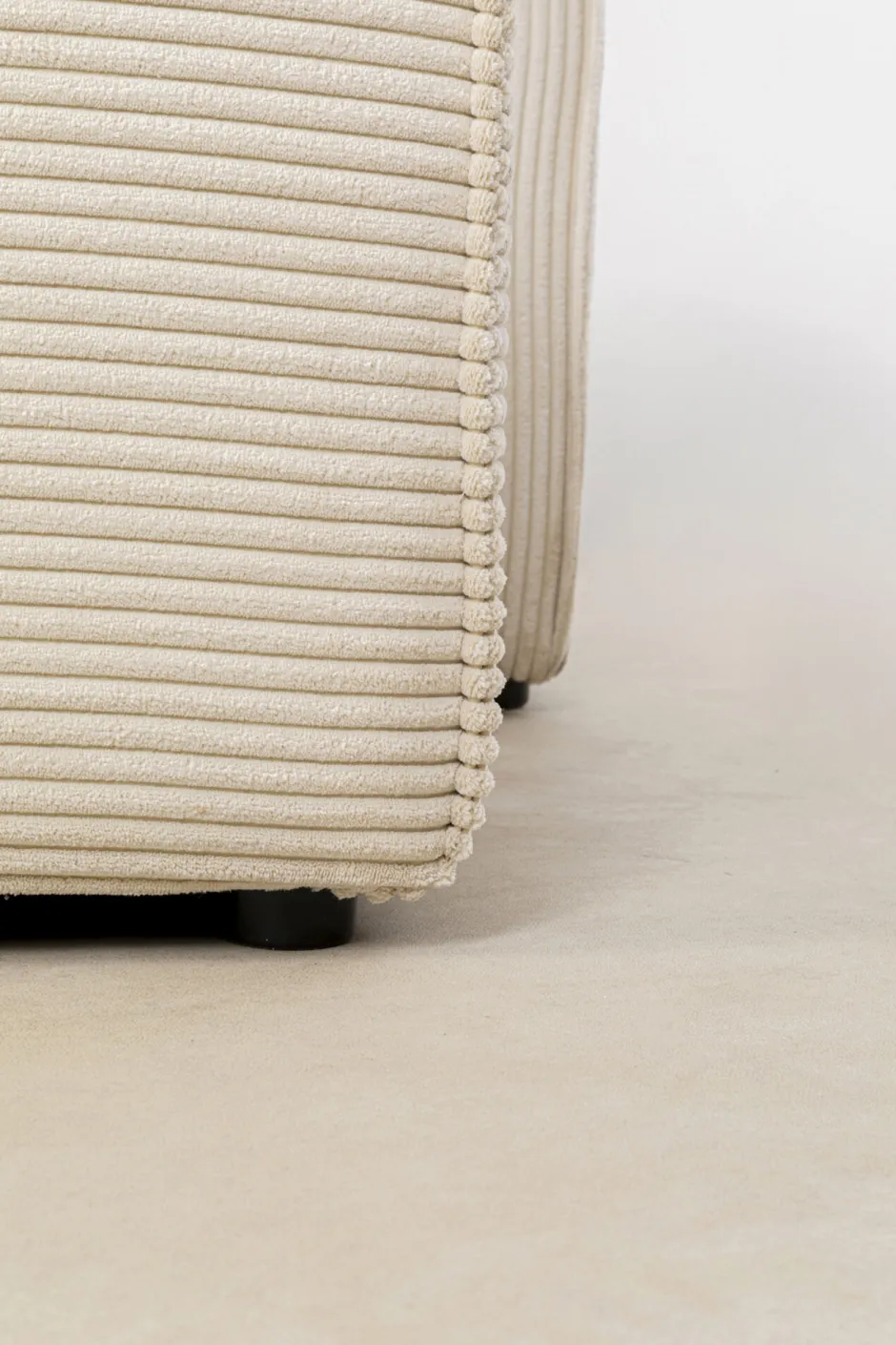 Flash Sale Hoekbank Infinity Ottomane Cord Cream Left Kasten|Tuinmeubelen