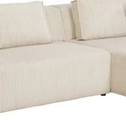 Hot Hoekbank Infinity Ottomane Cord Cream Right Kasten|Tuinmeubelen