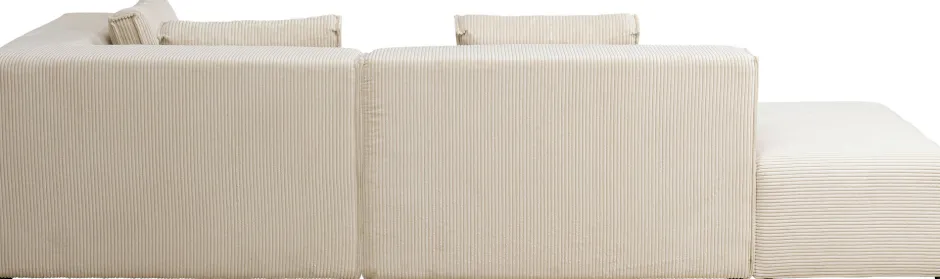 Hot Hoekbank Infinity Ottomane Cord Cream Right Kasten|Tuinmeubelen