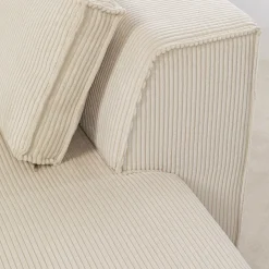 Hot Hoekbank Infinity Ottomane Cord Cream Right Kasten|Tuinmeubelen
