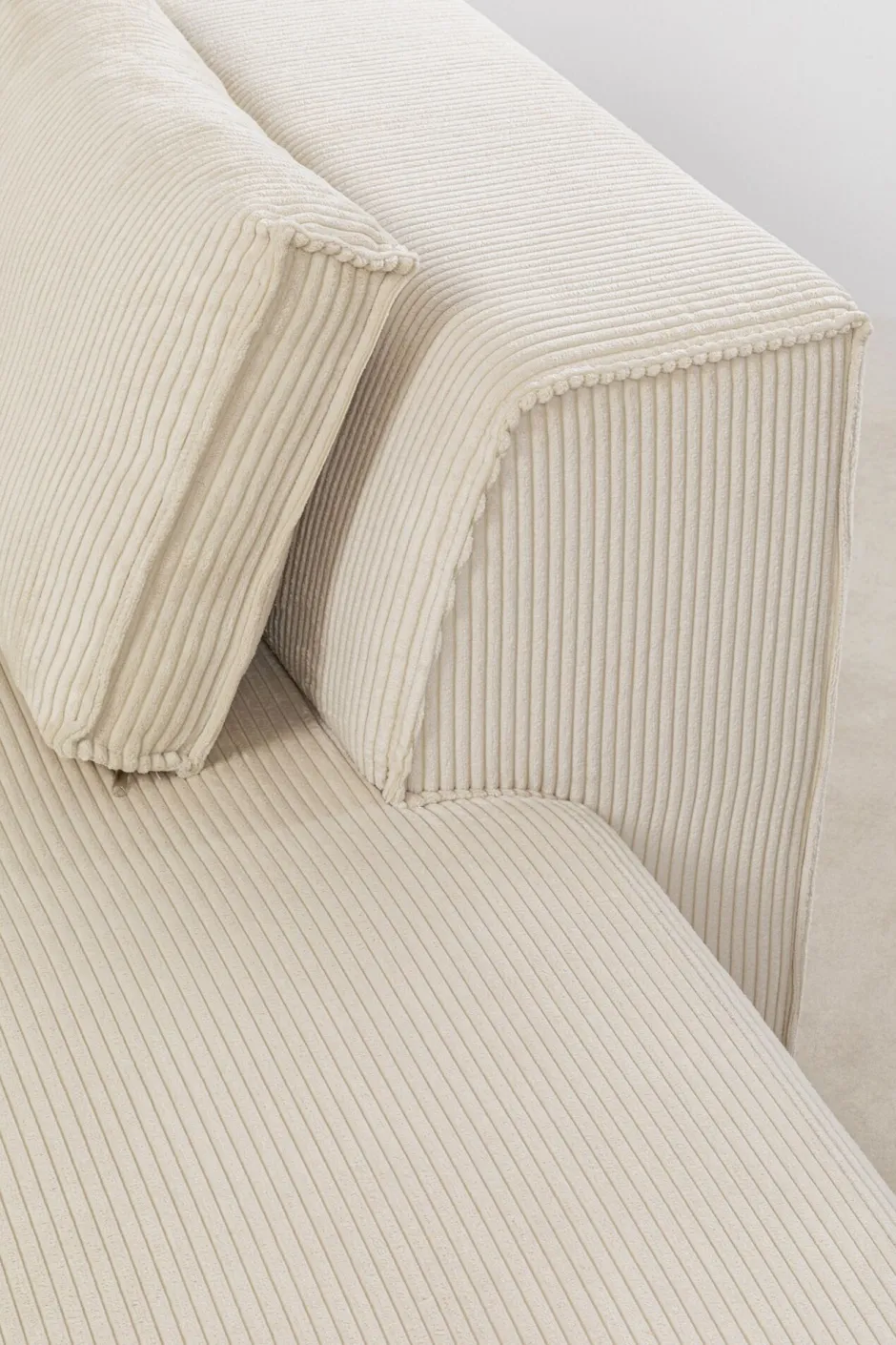 Hot Hoekbank Infinity Ottomane Cord Cream Right Kasten|Tuinmeubelen