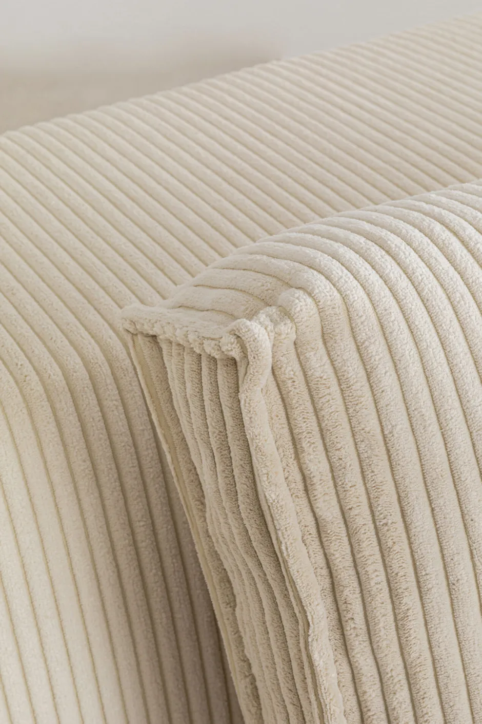 Hot Hoekbank Infinity Ottomane Cord Cream Right Kasten|Tuinmeubelen