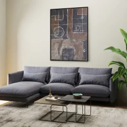 Best Hoekbank Monza Left Grey 296cm Kasten|Tuinmeubelen