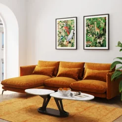 Flash Sale Hoekbank Monza Left Velvet Curry 296cm Kasten|Tuinmeubelen