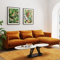 Online Hoekbank Monza Right Velvet Curry 296cm Kasten|Tuinmeubelen
