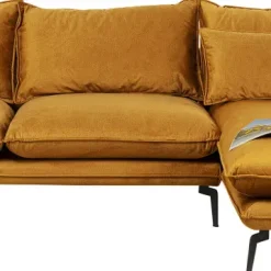 Online Hoekbank Monza Right Velvet Curry 296cm Kasten|Tuinmeubelen