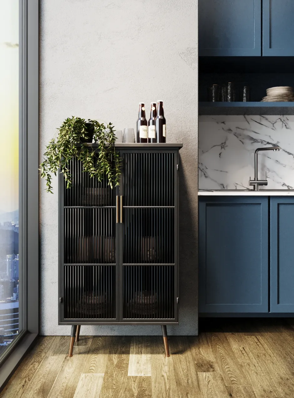 Outlet Kabinetkast La Gomera 2 Deuren Lage Kasten & Dressoirs|Tuinmeubelen