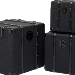 Hot Koffer Voyage Black (3/set) Kasten|Lage Kasten & Dressoirs