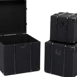 Hot Koffer Voyage Black (3/set) Kasten|Lage Kasten & Dressoirs