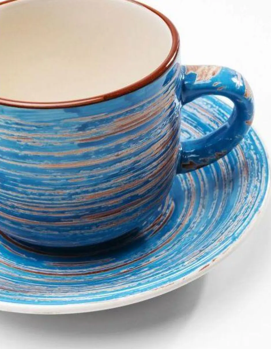 Discount Koffiekopje Swirl Blauw (2-delig) Servies & Tafelaccessoires|Kasten
