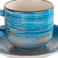 Discount Koffiekopje Swirl Blauw (2-delig) Servies & Tafelaccessoires|Kasten