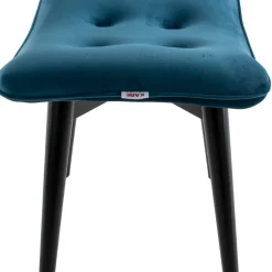 Hot Kruk Black Vicky Fluweel Petrol-Blauw 46x59cm Poefs & Krukken|Kasten