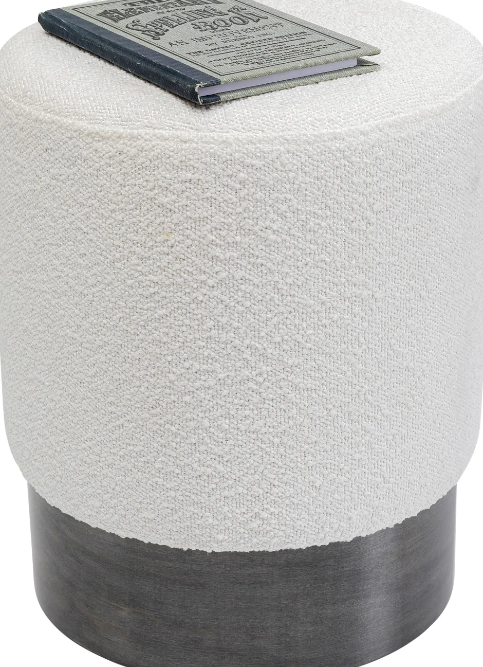 Flash Sale Kruk Cherry Boucle Cream Smoke Ø35cm Poefs & Krukken|Kasten
