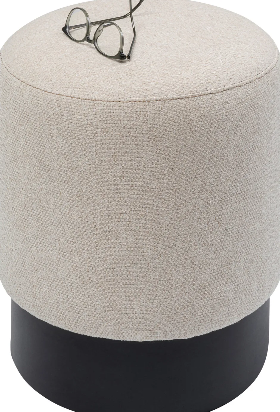 Store Kruk Cherry Cream Black Ø36cm Poefs & Krukken|Kasten