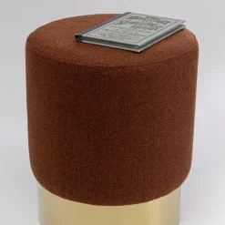 Store Kruk Cherry Lina Brown Brass Ø35cm Poefs & Krukken|Kasten