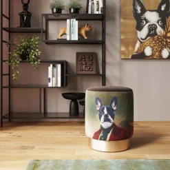 Best Kruk Cherry Mr. Dog Brass Ø32cm Poefs & Krukken|Kasten