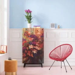 Flash Sale Kruk Cherry Oranje Messing Ø35cm Poefs & Krukken|Kasten